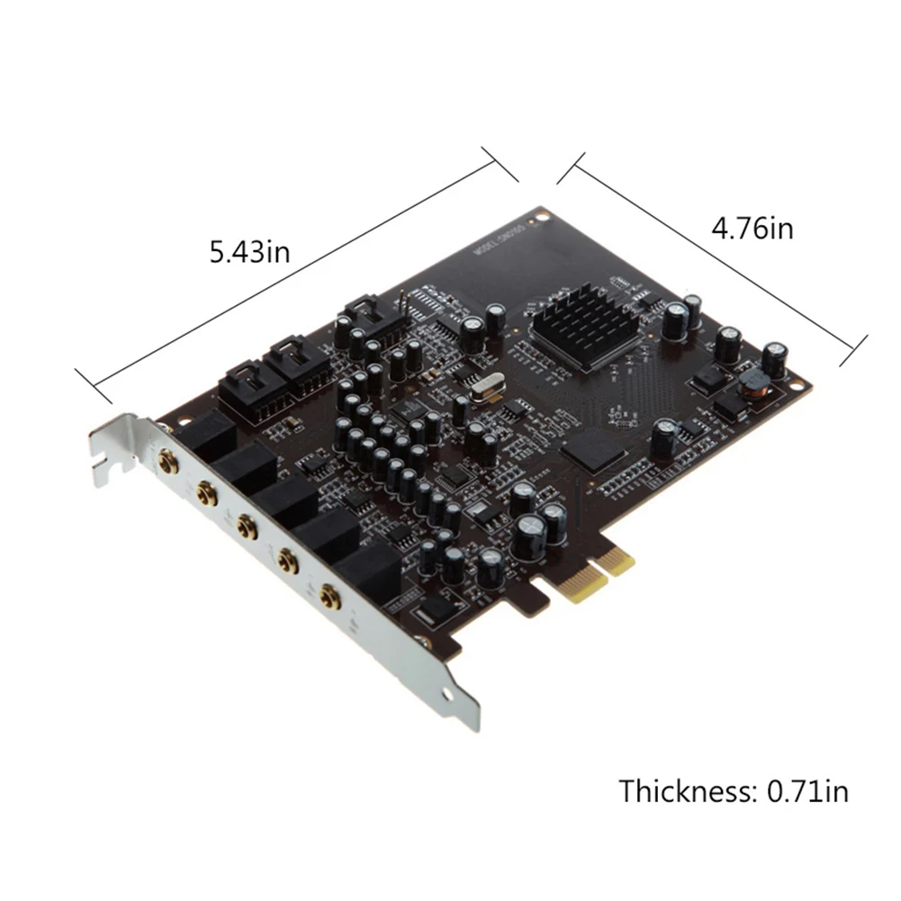 Встроенная звуковая карта маленький Слот Встроенная звуковая карта чистый звук PCIE0105 0105 чип 5,1 объемный аудио внутренний PCI