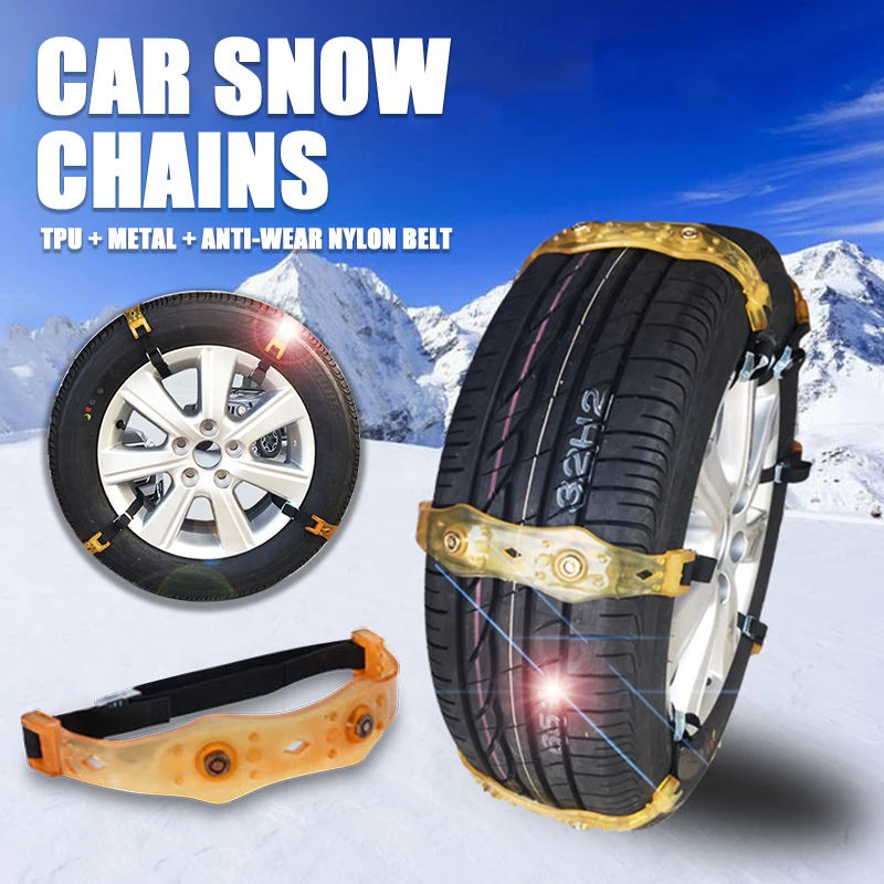 

Balance Design Anti-skid Chain Wear-resistant Steel Car Snow Chains For Ice/Mud Road Safe For Driving TPU Thickened Anti-Snow