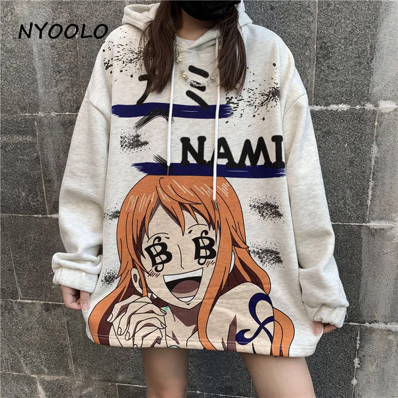 NYOOLO, повседневные, уличные, цельные, Roronoa Zoro, с буквенным принтом, теплые толстовки, зимние, плюс бархат, пуловер с капюшоном, Толстовка для женщин и мужчин