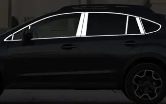 style 3 Стайлинг автомобиля из нержавеющей стали Стекло окно декоративная подушка средняя стойка отделка вытяжки для Subaru XV 2012 2013 - Цвет: style 3