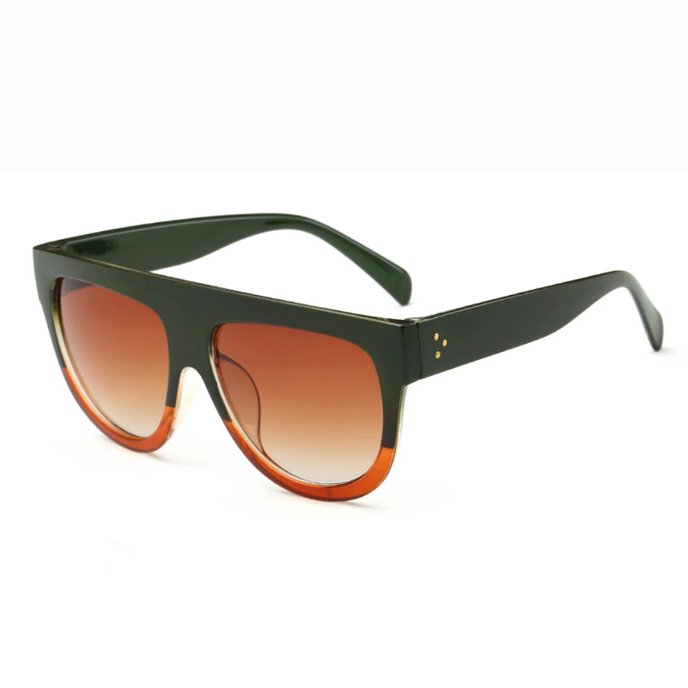 Новые женские солнцезащитные очки модные классические ретро большие оправы Солнцезащитные очки градиентные женские Оттенки UV400 роскошные дизайнерские очки - Цвет линз: G4  Green Red