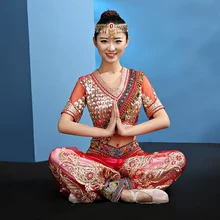 Новинка, сексуальный индийский сари для танца живота в Синьцзяне, танцевальный костюм в этническом стиле, женские костюмы для взрослых