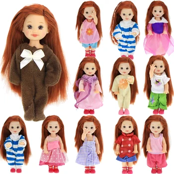 

Random 10x Mini Outfit Mixed Style Fashion Casual Wear Little Dress Clothes For Kelly Doll Dollhouse Accessories Kids DIY Toy