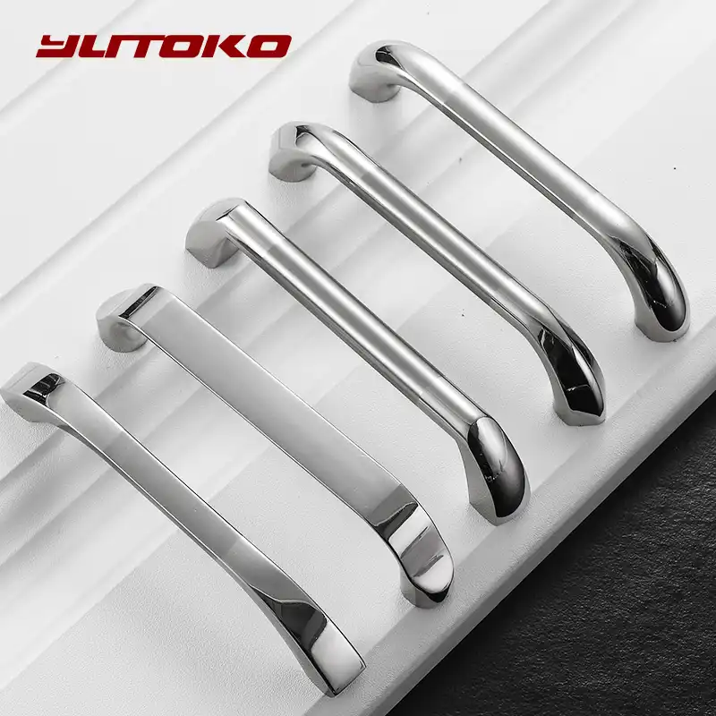 Yutoko Modern Door Handles Kitchen Cabinet Handles And Knobs Silver Furniture Hardware Wardrobe Cupboard Handle Drawer Pulls Cabinet Pulls Aliexpress