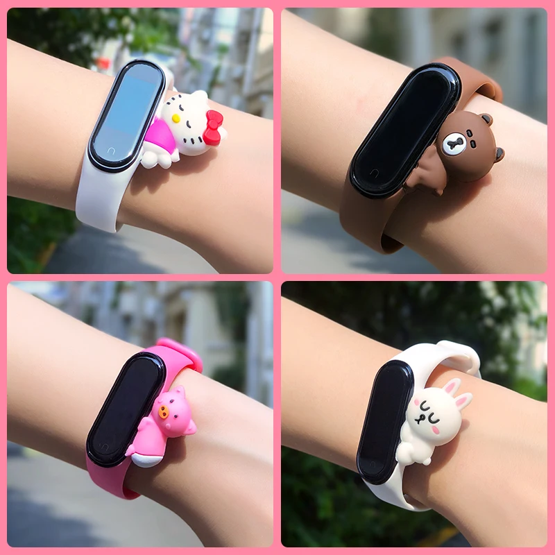 BOORUI милый mi band 4 ремешок сменный силиконовый mi 4 band ремни игрушка my band 3 ремешок для xiaomi mi band 2/3/4 аксессуары для браслетов