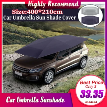 

400x210cm Remote Automatic Car Umbrella Sunshade Tent Roof Cover Anti-UV Hot Protection Outdoor Protector Sun Shade Summer