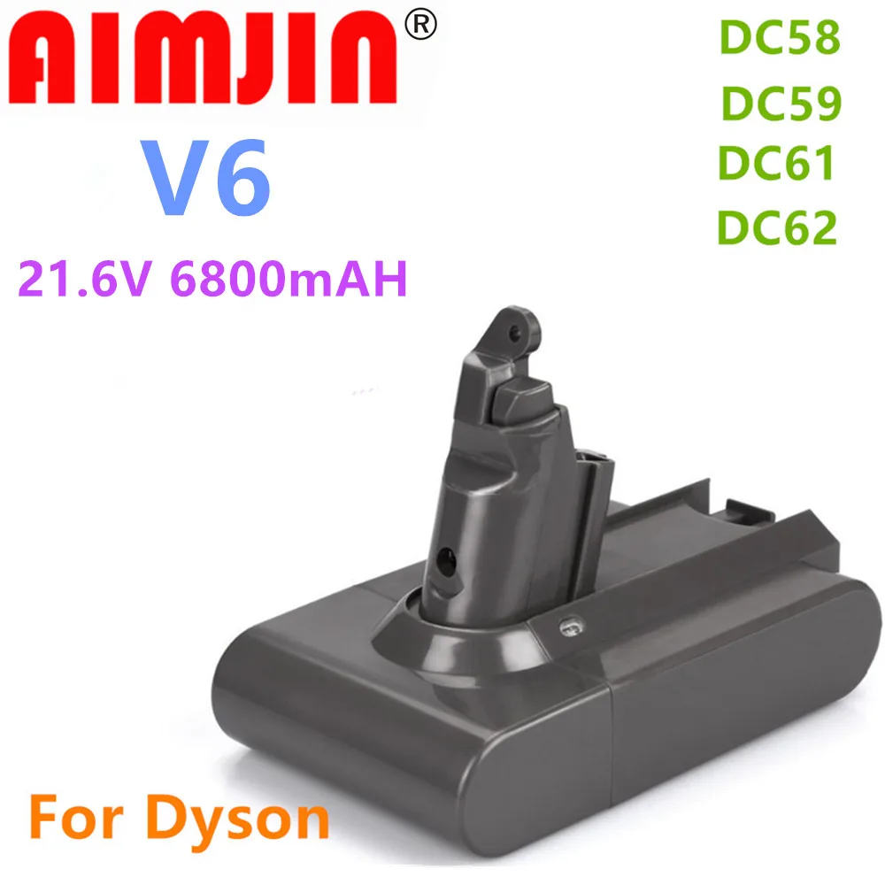 1/2 шт. Dyson Dc62 Батарея 6.8Ah 21 6 V ионно литиевая для V6 DC58 DC59 DC61/62/74 SV07 SV03 SV09 пылесос Батарея|Перезаряжаемые батареи| |