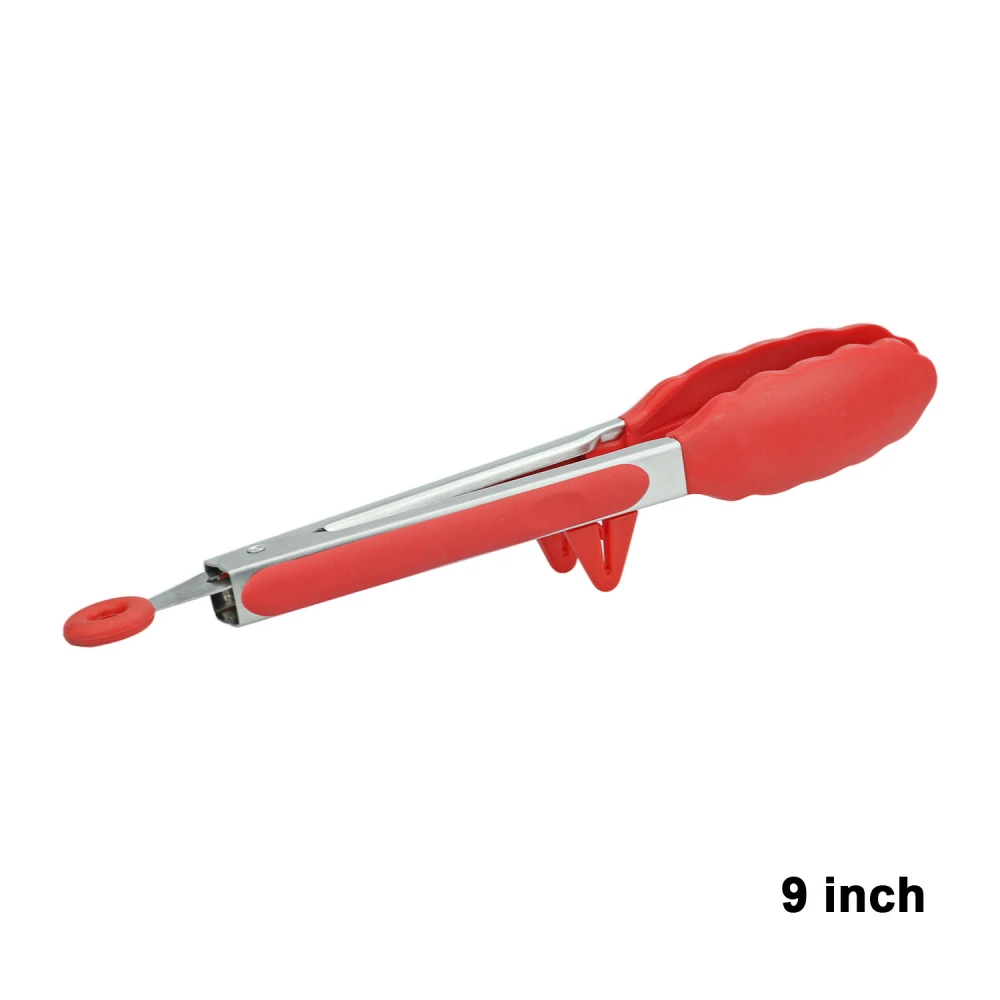 9 in Tongs MOSEKO силиконовая лопаточка термостойкая суповая ложка-кисточка антипригарная специальная кухонная лопатка кухонные инструменты посуда - Цвет: 9 in Tongs
