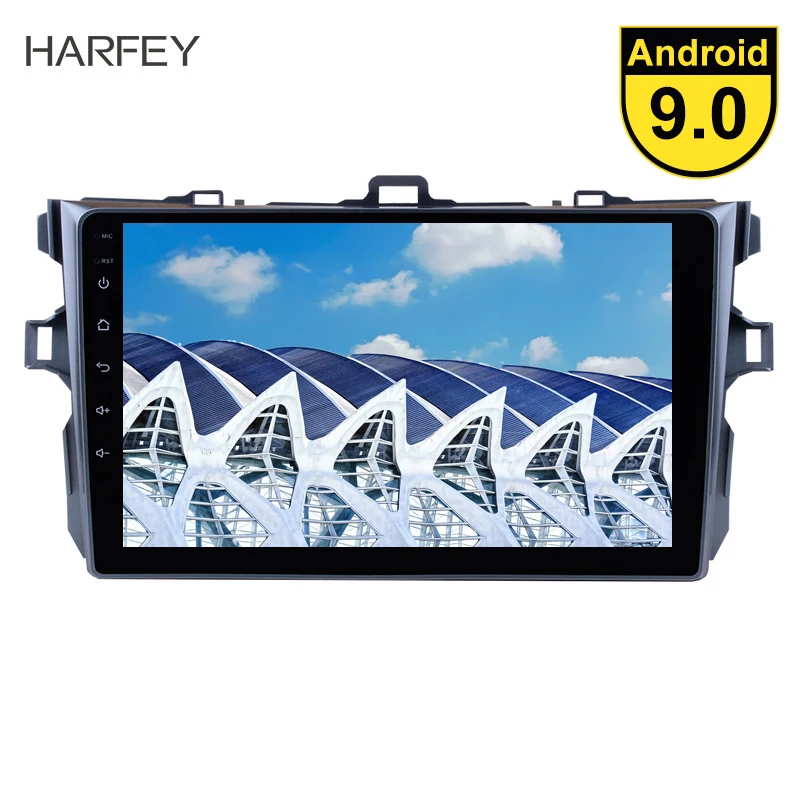 Harfey 9 дюймов Android 9,0 1 Din Автомобильная магнитола для Защитные чехлы для сидений, сшитые специально для Toyota COROLLA 2006 2007 2008 2009 2010 2011 gps навигации Автомобильный мультимедийный плеер
