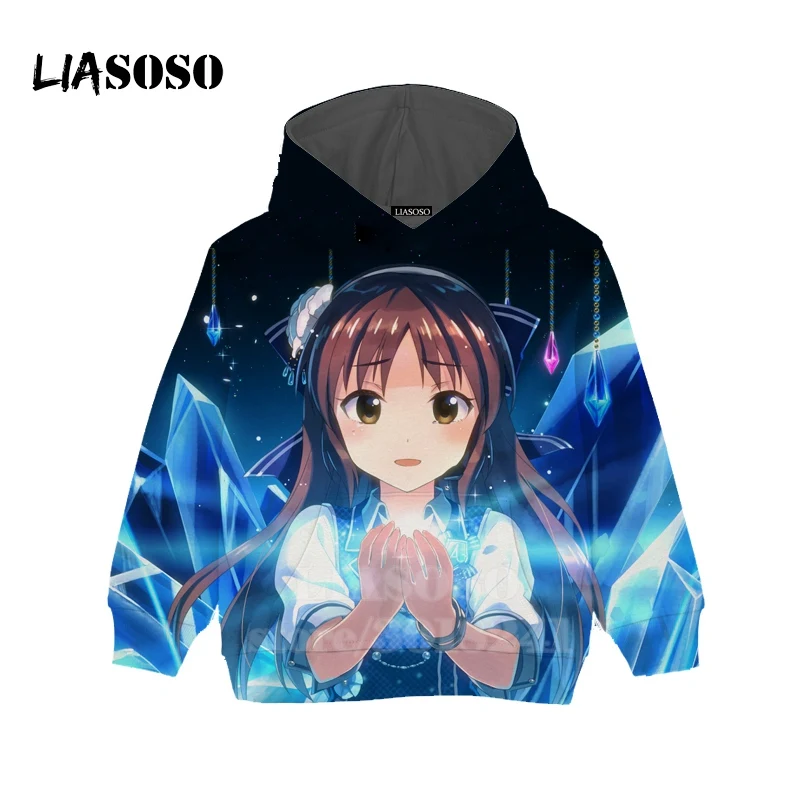 Children 3D Print Idol Master Cinderella Girl Hoodie Kids Anime Sweatshirt Boy Girl Long Sleeve Top Baby Teens Pullover B173-25 - Цвет: 16