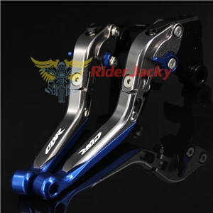 Логотип CBR Golden+ Titanium Для Honda CBR 900RR CBR900RR 1993-1999 1997 1998 Складные выдвижные рычаги тормозной муфты мотоцикла с ЧПУ - Цвет: Blue Titanium