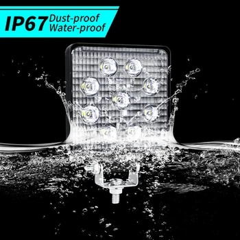 

Tractor LED Work Light Fog White 27W DC 12V-24V Super bright Waterproof