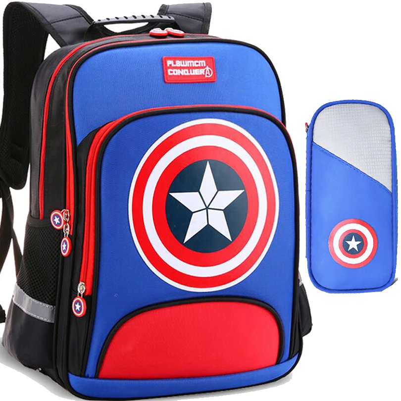 

kids backpack boys book bags for school bag boys 2019 waterproof nylon Captain America children backpacks