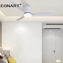 

42 Inch Lower Floor DC Ceiling Fan Lamp With Remote Control With Light Black ABS Ceiling Fans Light LED 220v Ventilador De Techo