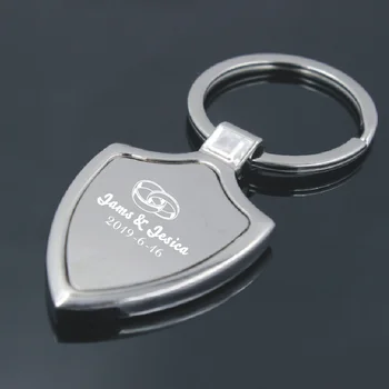

Shield shape dog tag,Personalized 4 shapes gift keys custom free with your logo text stainless steel car keychains