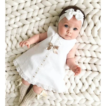 

Brand 2019 New Summer Girls Dress Sleeveless Girls Casual Maxi Dresses Fashion Kids Clothes with Headbands
