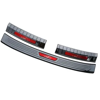 

high quality stainless steel car Rear Bumper Protector Sill Car Styling for Volkswagen T-Roc 2018 2019 2020