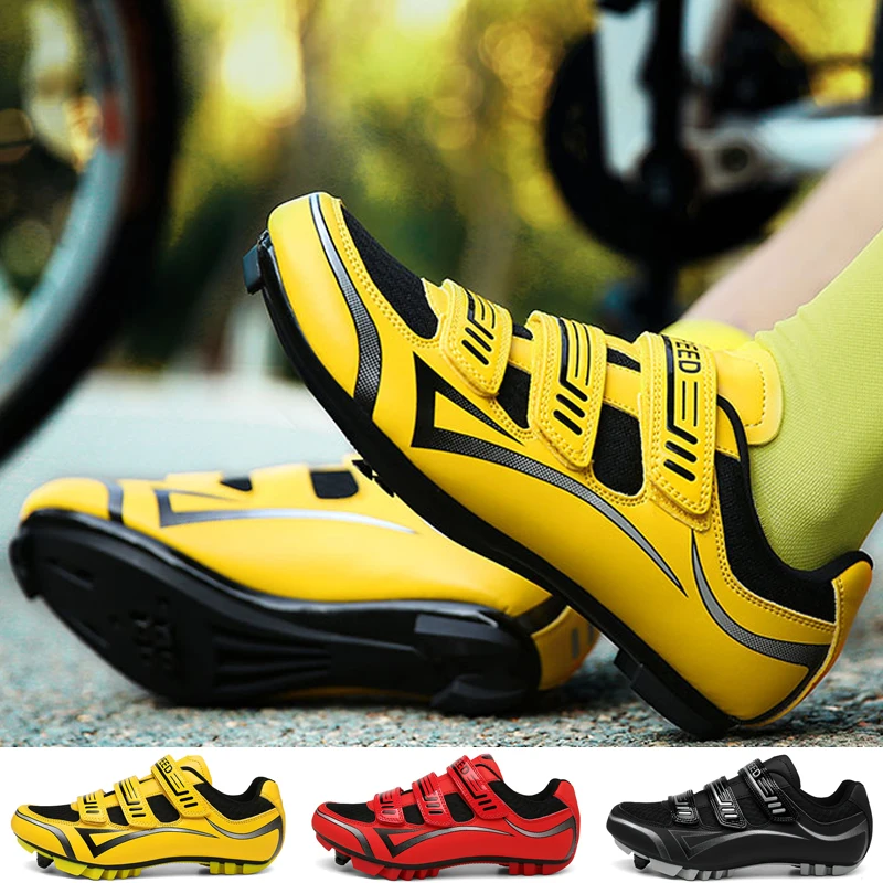 Zapatillas de ciclismo MTB para hombre y mujer, zapatos de ciclismo  luminosos de MTB, zapatos deportivos asistidos, para carreras de  interiores