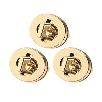 

uxcell 3 Sets Oval Purses Twist Lock 35mm x 28mm Clutches Closures for DIY Bag Making - Light Gold