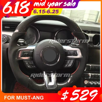 

For Mustang 2015 2016 2017 2018 Car Styling Steering Wheel Shift Paddle Extension Shifters carbon fiber steering wheel