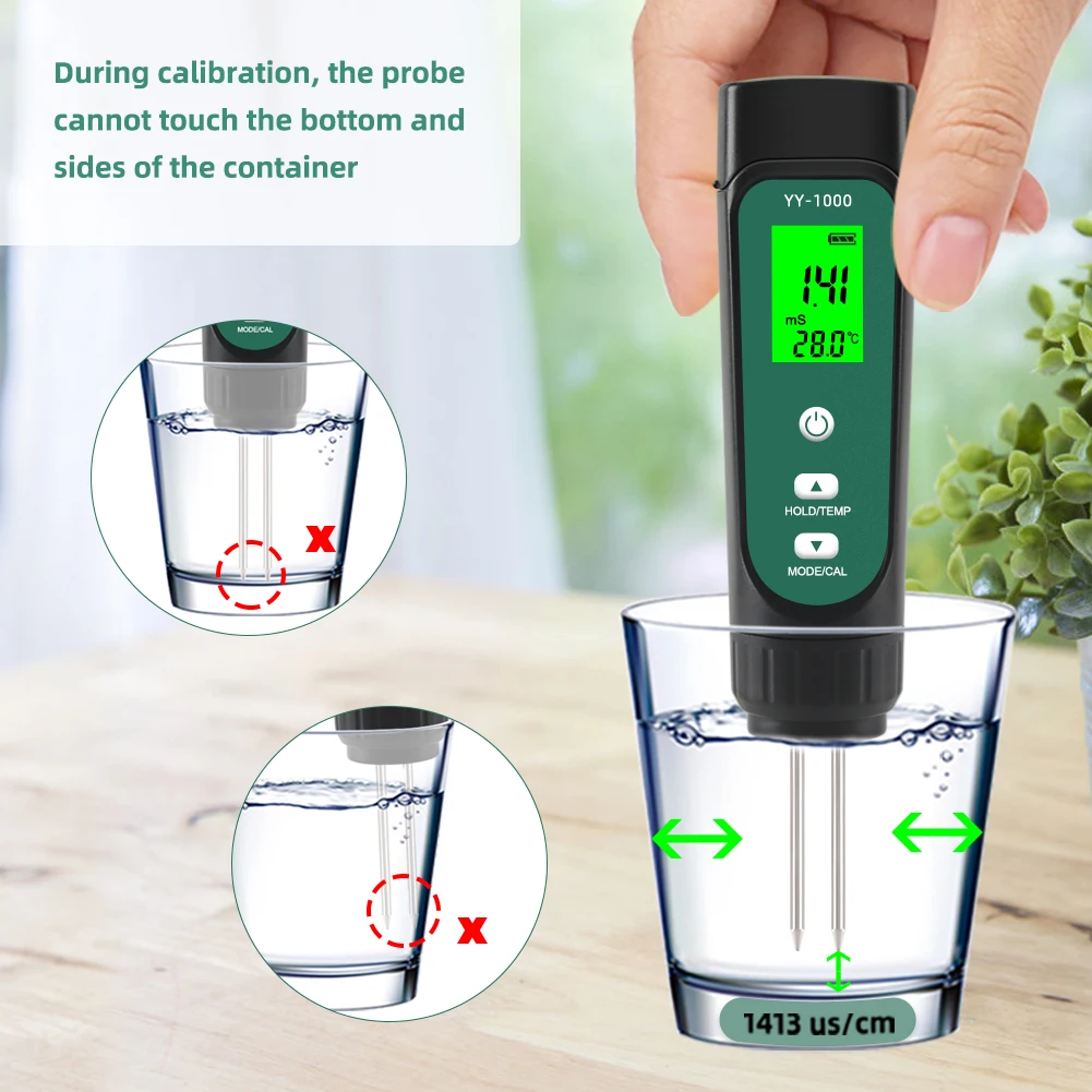 Medidores de PH Tester para Jardim de Temperatura Umidade Condutividade Potted Plantio Agrícola Água de temperatura umidade condutividade tester para jardim potted plantio agricola agua 02
