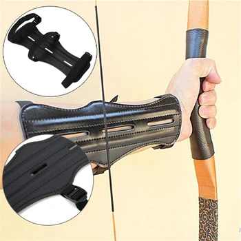 

Shooting Training Accessory Protector Cowhide Archery Equipment Arm Guard Forearm Adjustable Bow Arrow Hunting Safety New Gadget