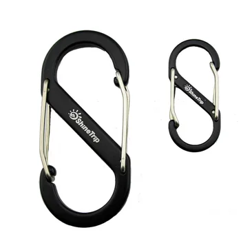 

1pcs/lot Aluminum Alloy S Type Key Chain Climbing Carabiner EDC Outdoor backpack Quick Hook Camping 8 Shape Buckle Hiking Tools