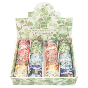 

Hand-painted Flowers Antique Style Hand Account Decoration Material Hand Account Gift Box Set Washi Tape Paper Adhesive Tape