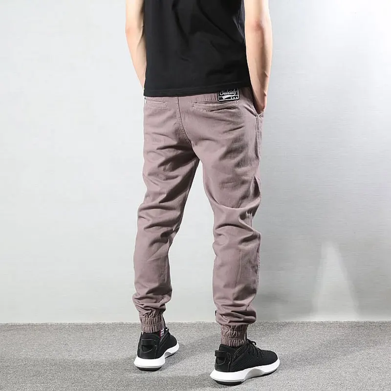 Promotion Fashion Streetwear Men Jeans Gray Blue Casual Leisure Style Cargo Pants Harem Trousers Korean Style Hip Hop Joggers Pants Men