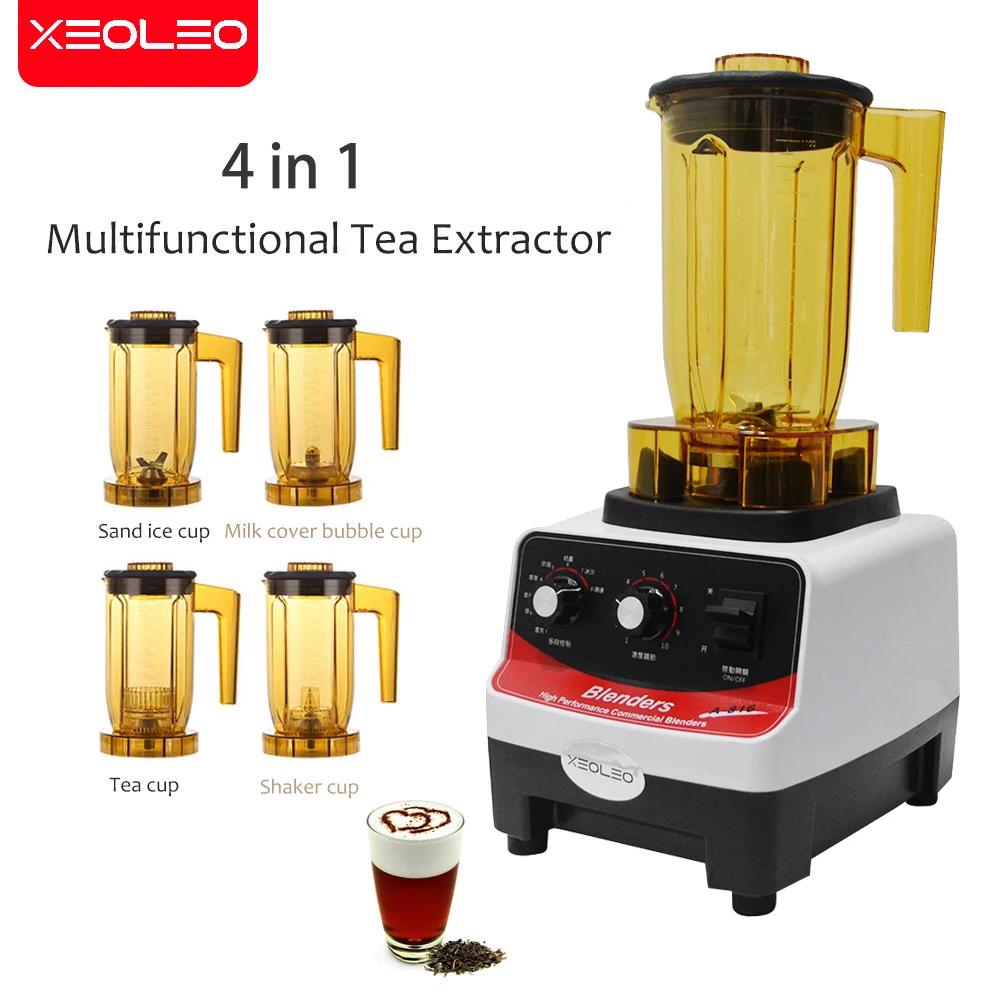 Food blender commercial blender XEOLEO 4 in 1 Tea Breawing Machine Bubble Tea Teapresso Machine Multifunction Food Blender Smoothie Maker Brew Cream Milk Shaker