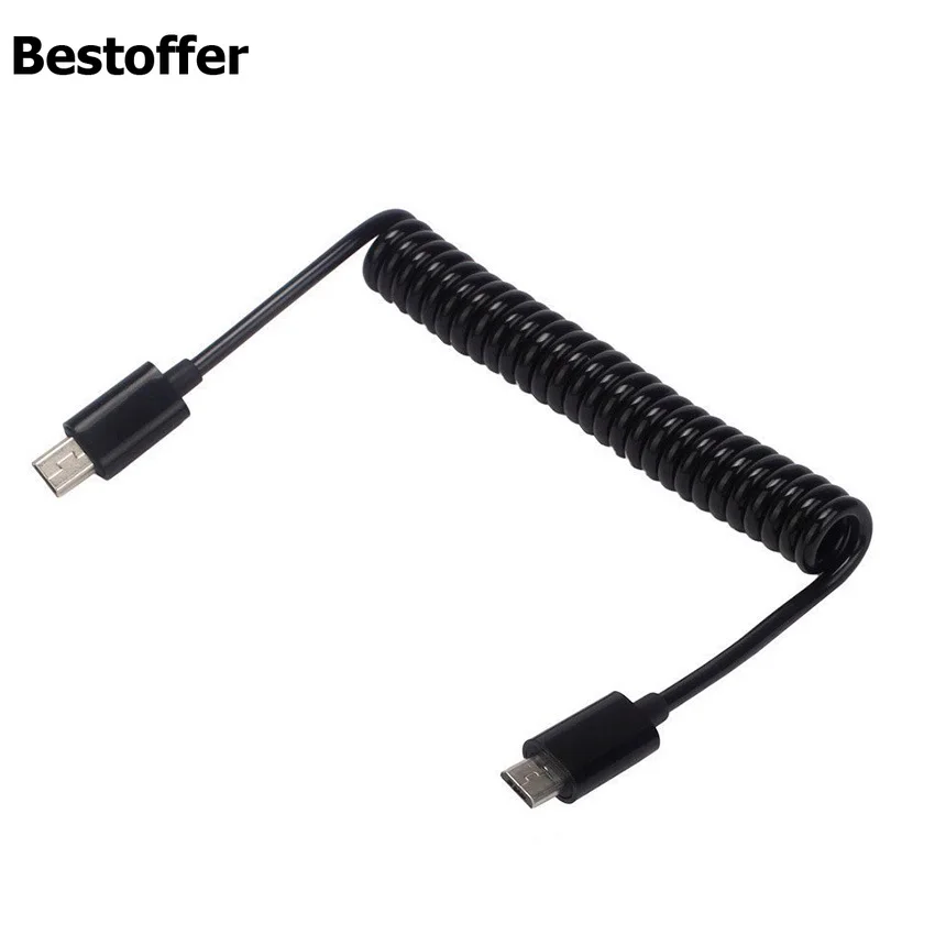Пружинный спиральный кабель Micro USB B для Mini 5 Pin 3 фута 1 м | Электроника