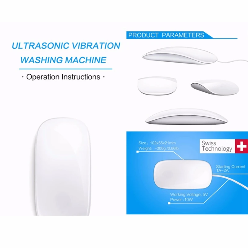 5W Portable Mini Ultrasonic Washing Machine Multifunctional Washer Travel Cleaner Ultrasonic Cleaners Household Appliances