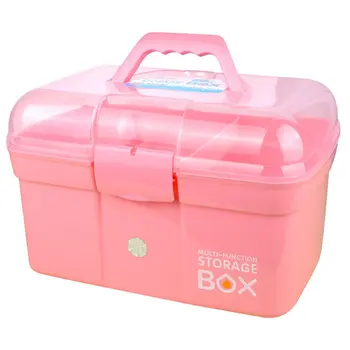 

Three layer multi-function portable nail tool box