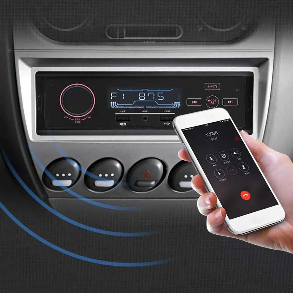 12 В Автомобильный MP3 плеер Bluetooth аудио телефон AUX-IN MP3 FM/USB Радио пульт дистанционного управления для телефона