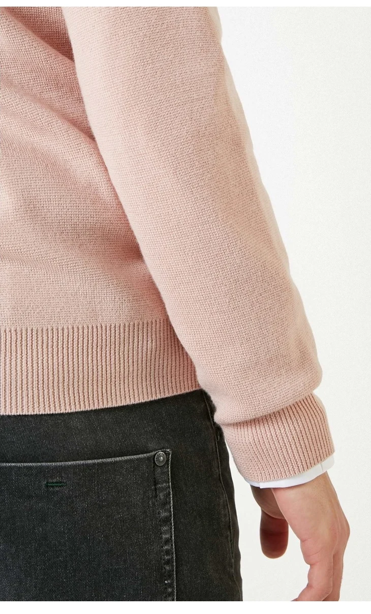 Выбранный мужской шерстяной свитер с круглым вырезом и цветным узором, одежда с длинными рукавами, трикотажный пуловер S | 419124525