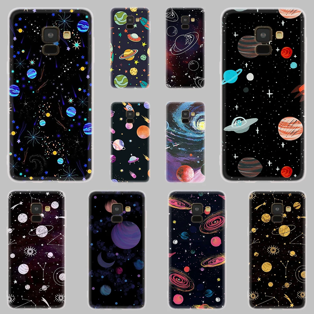 

Phone case For Galaxy A10 A30 A40 A50 A60 A70 A80 A90 A6 A8 Plus 2018 2017 2016 space aesthetic
