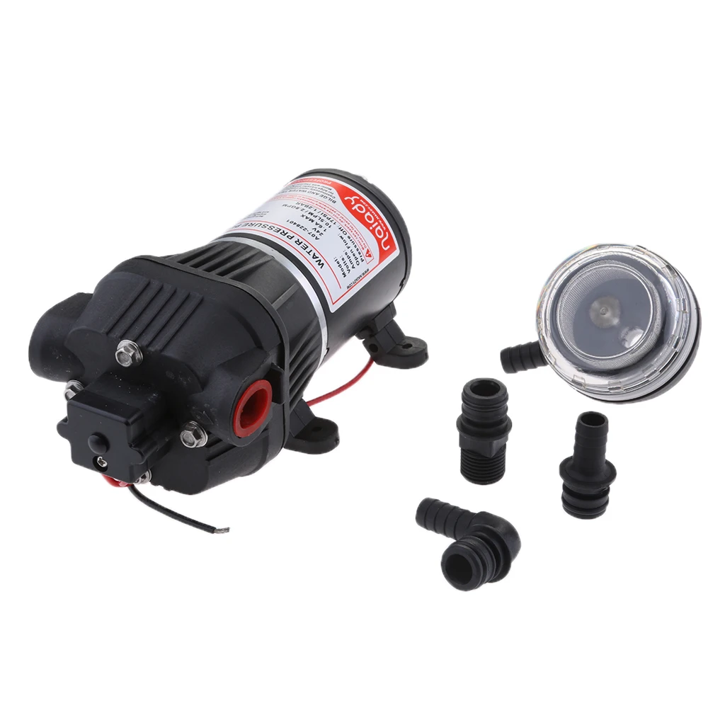 Лодка быстрого подключения 24 В 10.5LPM 17Psi 1.6A самовсасывающий мембранный насос давления воды