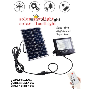 

Solar Panels Led Solar Light for Garden Decoration Lighting LED ip66 Waterproof & Heatproof Street Wall Lamp remote timer split