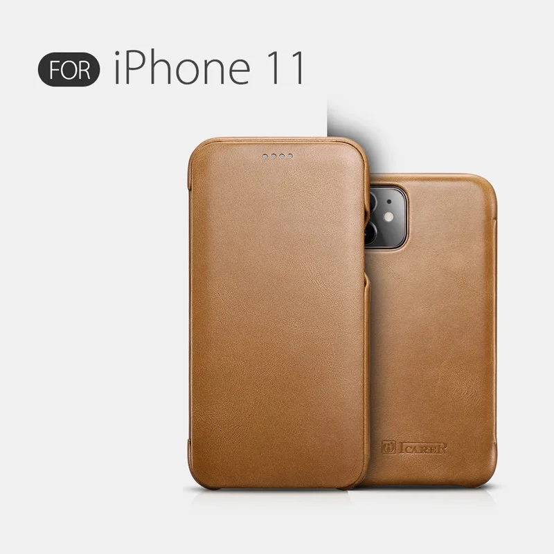 Роскошный классический винтажный чехол iCarer из натуральной кожи для iPhone 11 Pro Max, противоударный чехол для iPhone 11 Pro - Цвет: iphone11