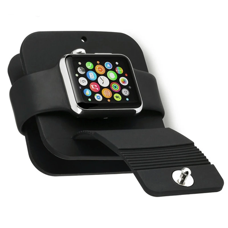 Силиконовый зарядный кабель для Apple watch 4, 3, 2, 1, ремешок для намотки, подставка, док-станция, держатель кабеля, кошелек для iwatch 38 мм, 42 мм
