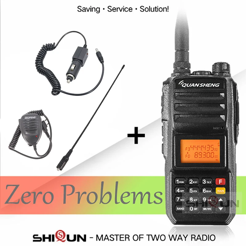 Walkie-talkie de 10 KM QuanSheng TG-UV2 Plus, 10W, largo alcance, 10 KM, 4000mah, Radio, 10 KM, vhf, uhf, banda Dual, analógico, UV2Plus