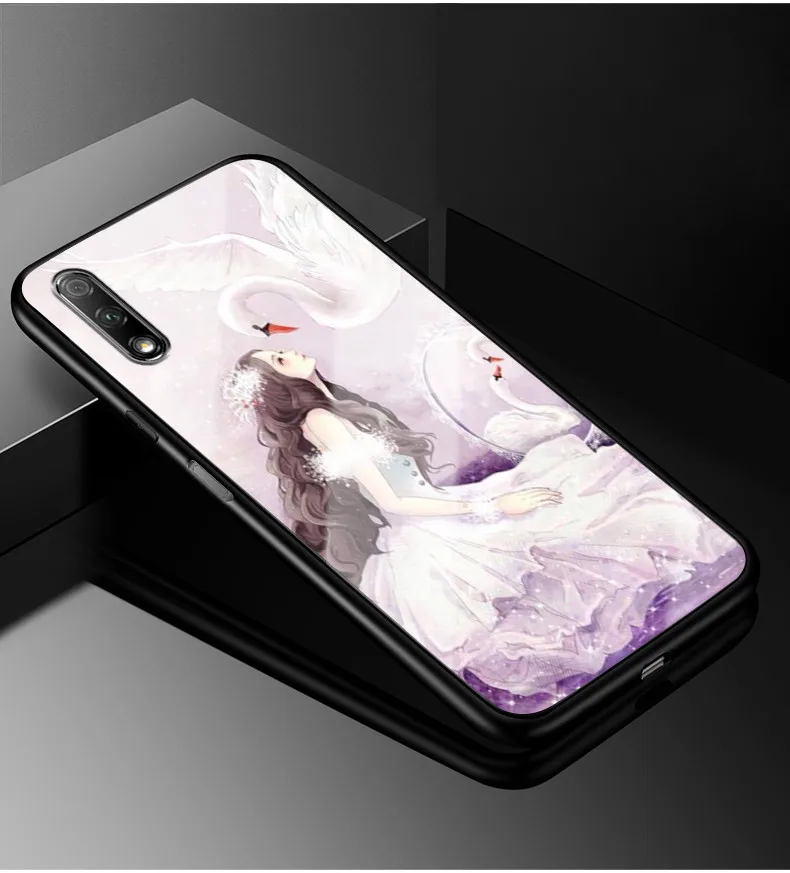 Для huawei Honor 9X Pro Чехол Honor 9X PC Пластиковый стеклянный чехол для телефона черный ТПУ бампер чехол для huawei Honor 9X X9 9 X Pro Чехол - Цвет: 27