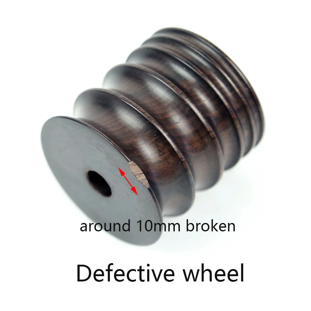 broken 10mm Сандалового дерева шлифовальная машина 5 мельницы(4/6/10/13/15 мм) эбенового дерева с кожаным наконечником боковая граница полировальник, кожа сбоку лак деревянной рулевого колеса - Цвет: broken 10mm