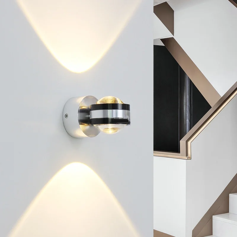 Double Side Wall Light Modern Indoor Hotel Decoration Up Down LED Wall Lamp for Living Room Bedside TV Background KTV Lamp