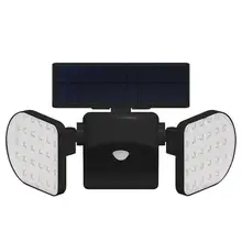 56 светодиодный s двойной настенный светильник на солнечной батарее с датчиком движения Светодиодный точечный светильник IP65 уличный светодиодный светильник с прожекторным потоком уличный светильник Ночной светильник ing