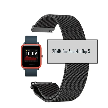 

20mm Milanese Magnetic Loop Stainless Steel Bracelet for Xiaomi Huami Amazfit Bip S Smart Watch Metal Watchband