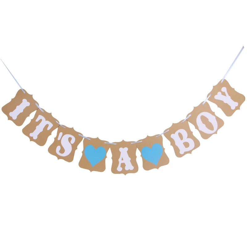 its a boy banner Розовый синий ребенок душ фото стенд реквизит фотобудка это мальчик девочка 1 день рождения, вечеринка, фото съемки аксессуары - Цвет: its a boy banner