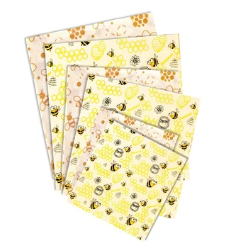 

6Pcs Beeswax Wraping Eco-Friendly Reusable Food Wraps Sustainable Food Storage Sandwich Wrappers Washable Bowl Covers