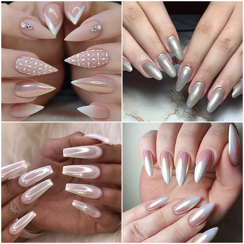 Pearl Shell Nail Glitter Powder Pigment Chrome Glitters Aurora Nails Ice Transparent Sparkle Iridescent Effect 1 Box nail powder,nail pigment,nail glitter,nail decoration,nail decorations