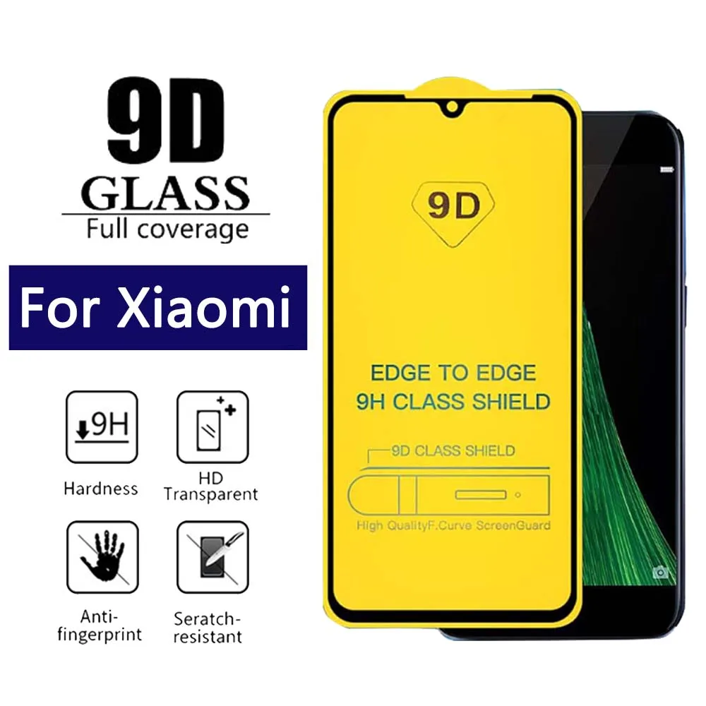 9D Tempered Glass Full Screen Protector For Xiaomi Redmi 8 8A Pro 9 9A 10X 4G 5G K20 K30 Film Cover | Мобильные телефоны и